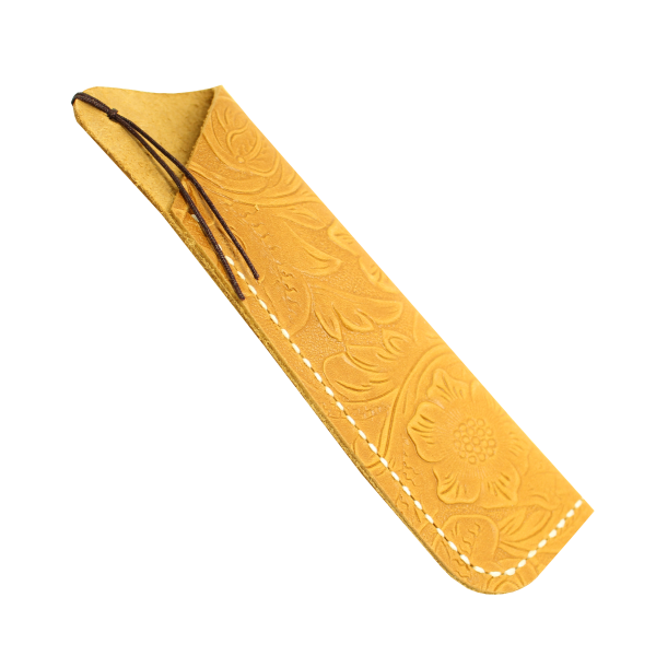 Ecrin en Cuir, Camel Motifs Floraux ★