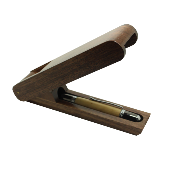 Coffret Simple Noyer, Présentoir Pliable ★